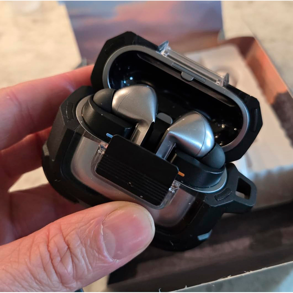 Case Dexnor Rugged Bumper Para Galaxy Buds Fe (2025) Clear 5