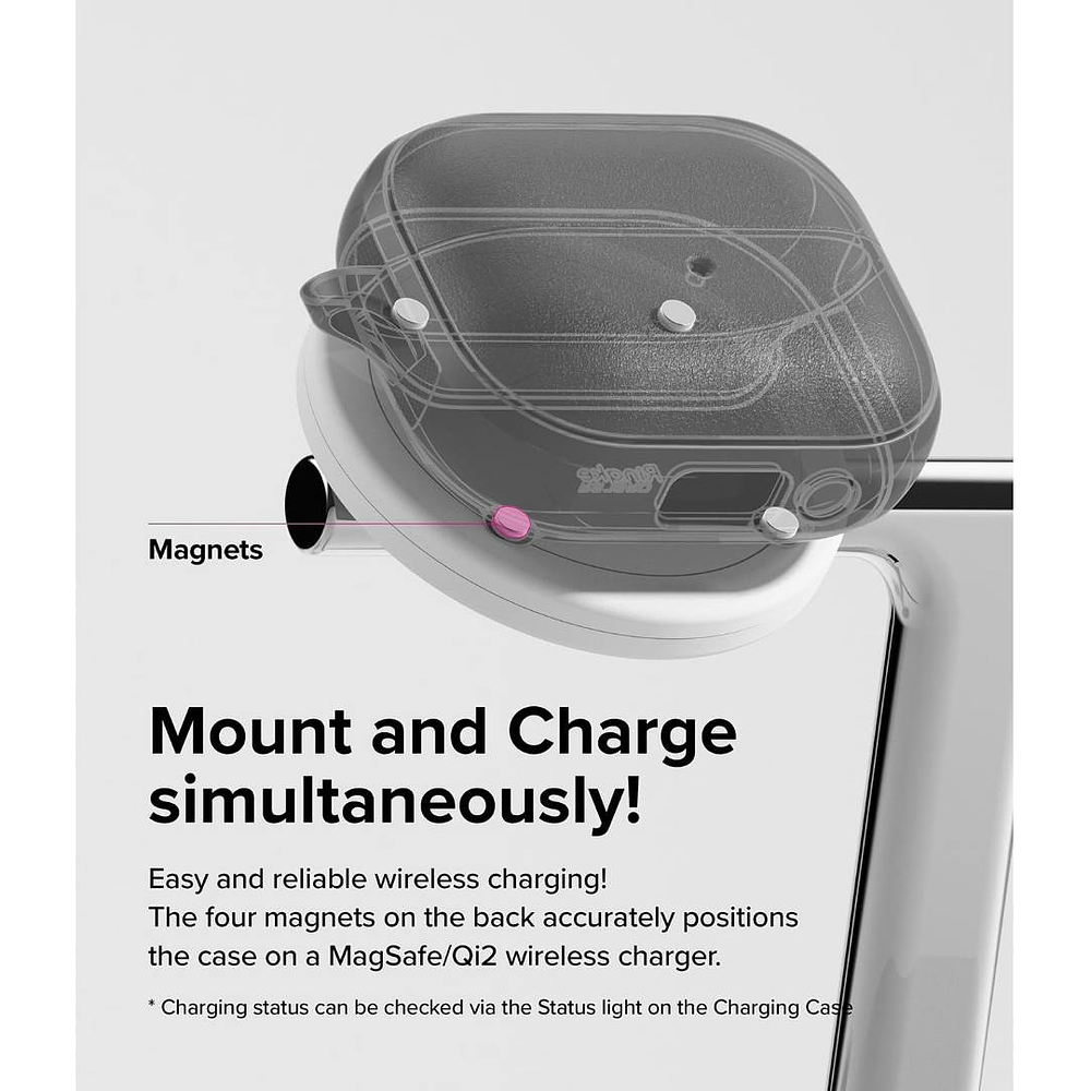 Case Ringke Onyx Magsafe Para Galaxy Buds Fe (2025) Negro 4