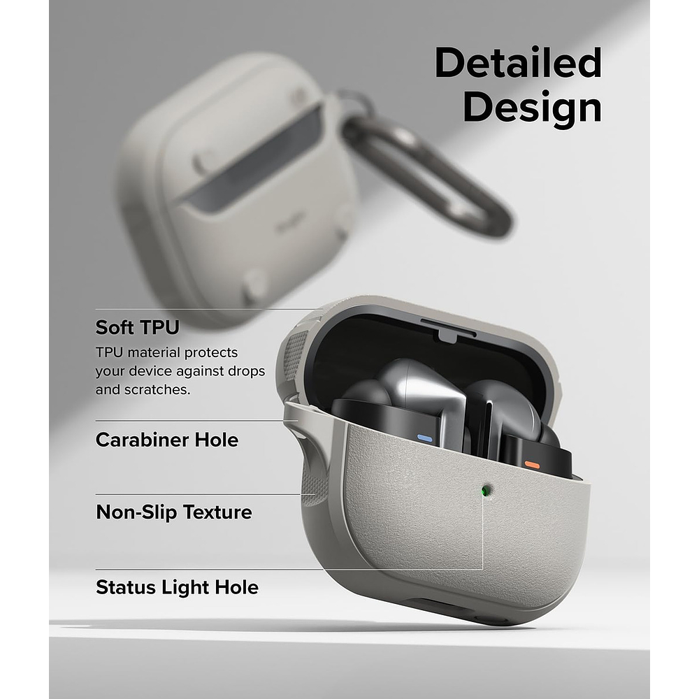 Case Ringke Onyx Magsafe Para Galaxy Buds Fe (2025) Warm Gray 6