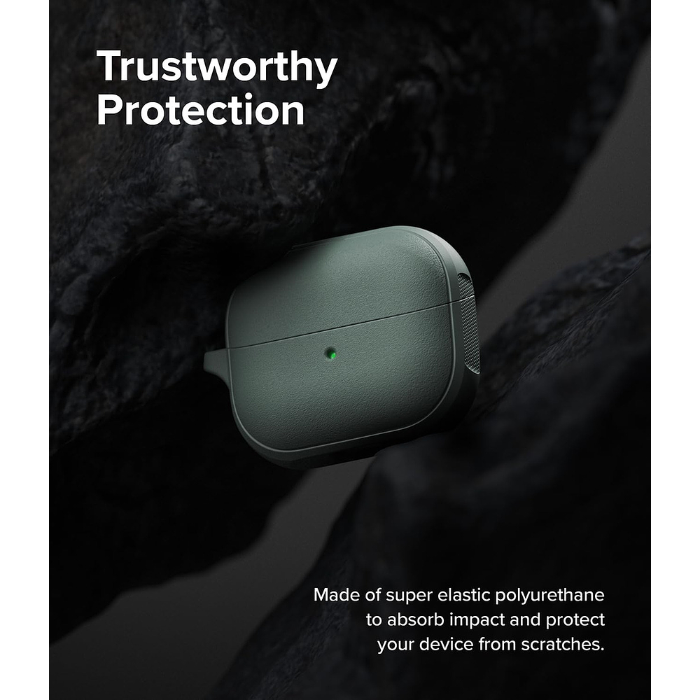 Case Ringke Onyx Magsafe Para Buds Fe (2025) Verde Claro 6