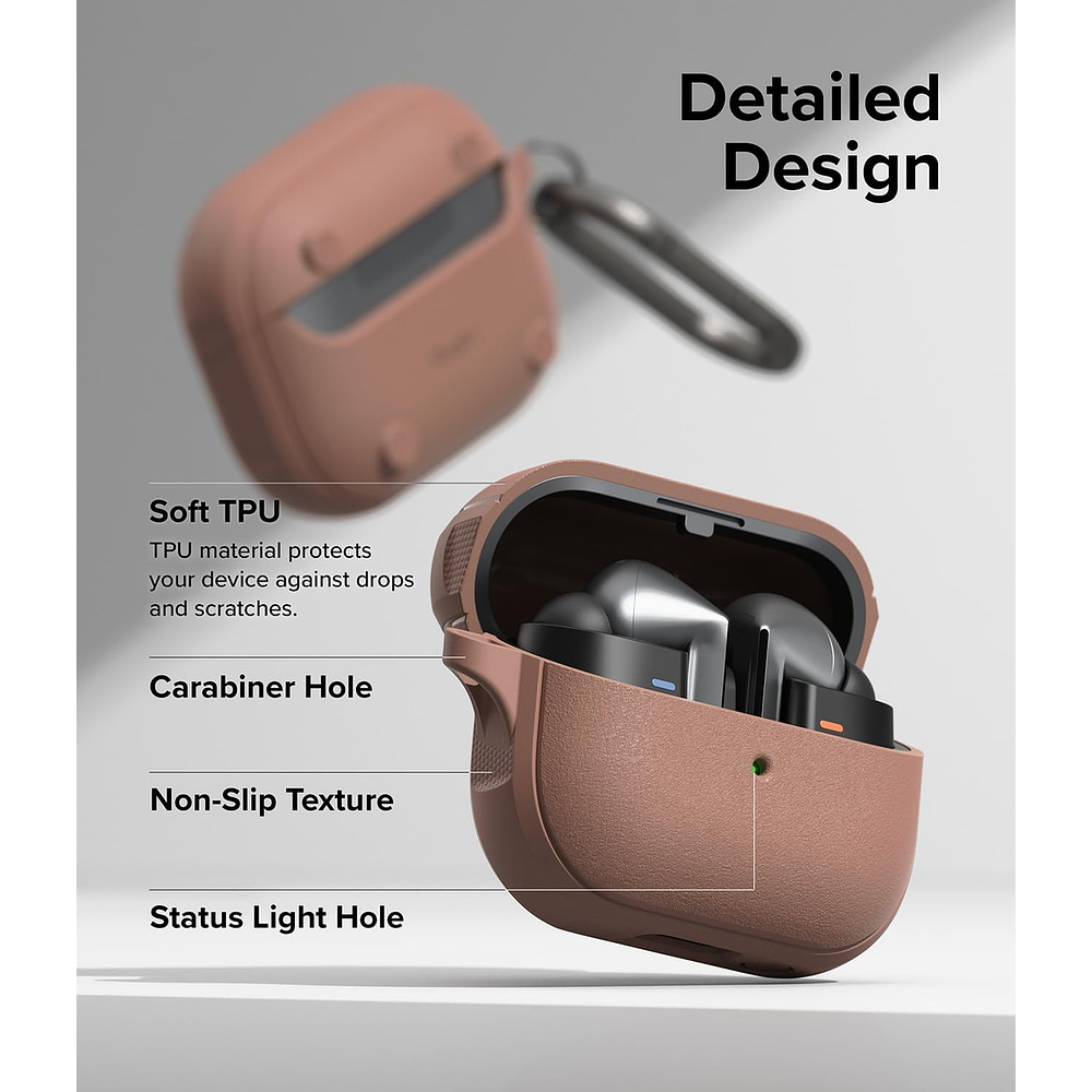 Case Ringke Onyx Magsafe Para Buds Fe (2025) Coral Claro 6