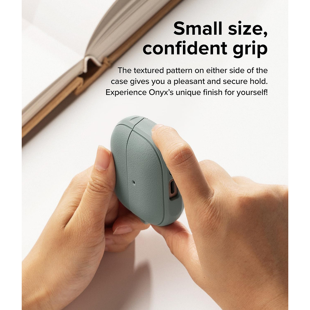 Case Ringke Onyx Magsafe Para Buds Fe (2025) Verde Claro 7