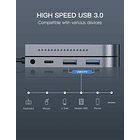 Hub Baseus Adaptador 6en1 Usb C Para Galaxy Tab S11 (2025)  2