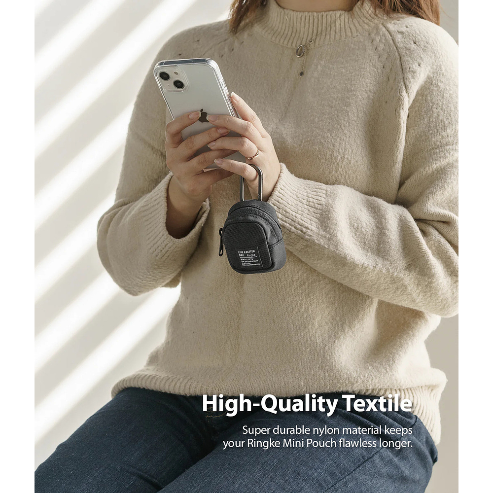 Case Ringke Mini Bolso Block Para Buds Fe (2025) Negro 7