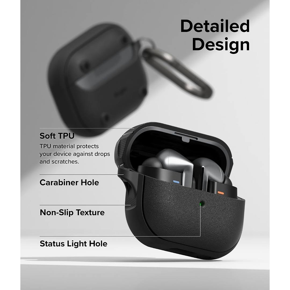 Case Ringke Onyx Magsafe Para Galaxy Buds Fe (2025) Negro 8