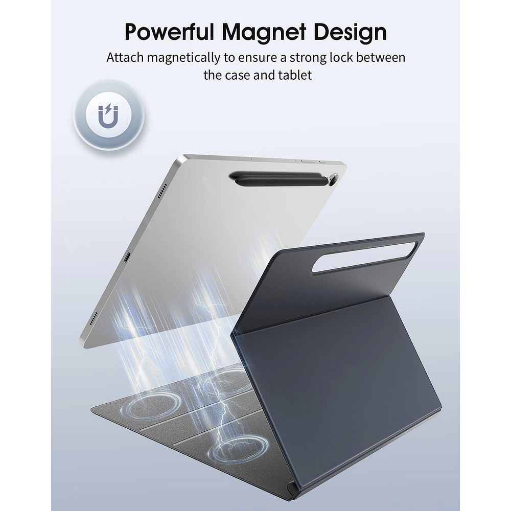 Moko Book Cover Case Magnético Para Galaxy Tab S11 X730 (2025) 3