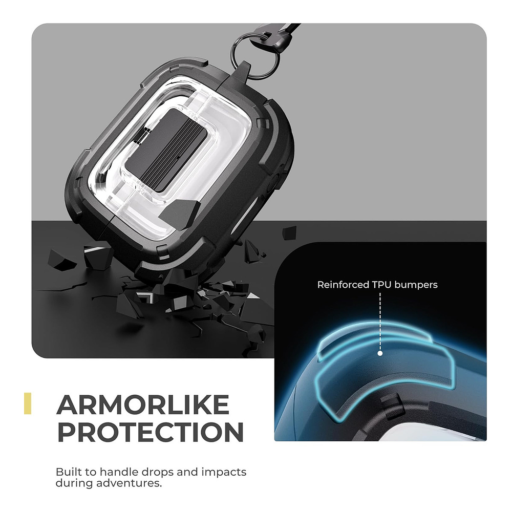 Case Dexnor Rugged Bumper Para Galaxy Buds Fe (2025) Clear 10