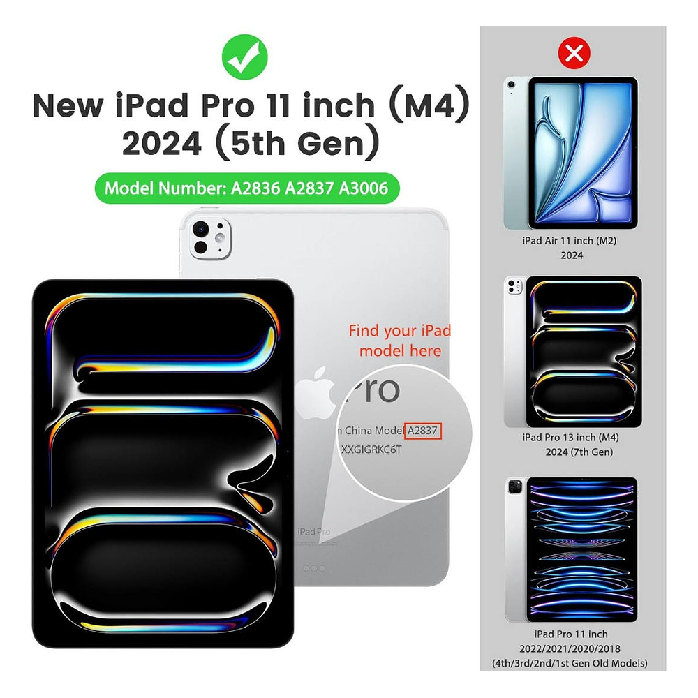 Case Moko Smart Shell Para Ipad Pro 11 M5 (2025) A3357 A3358 2