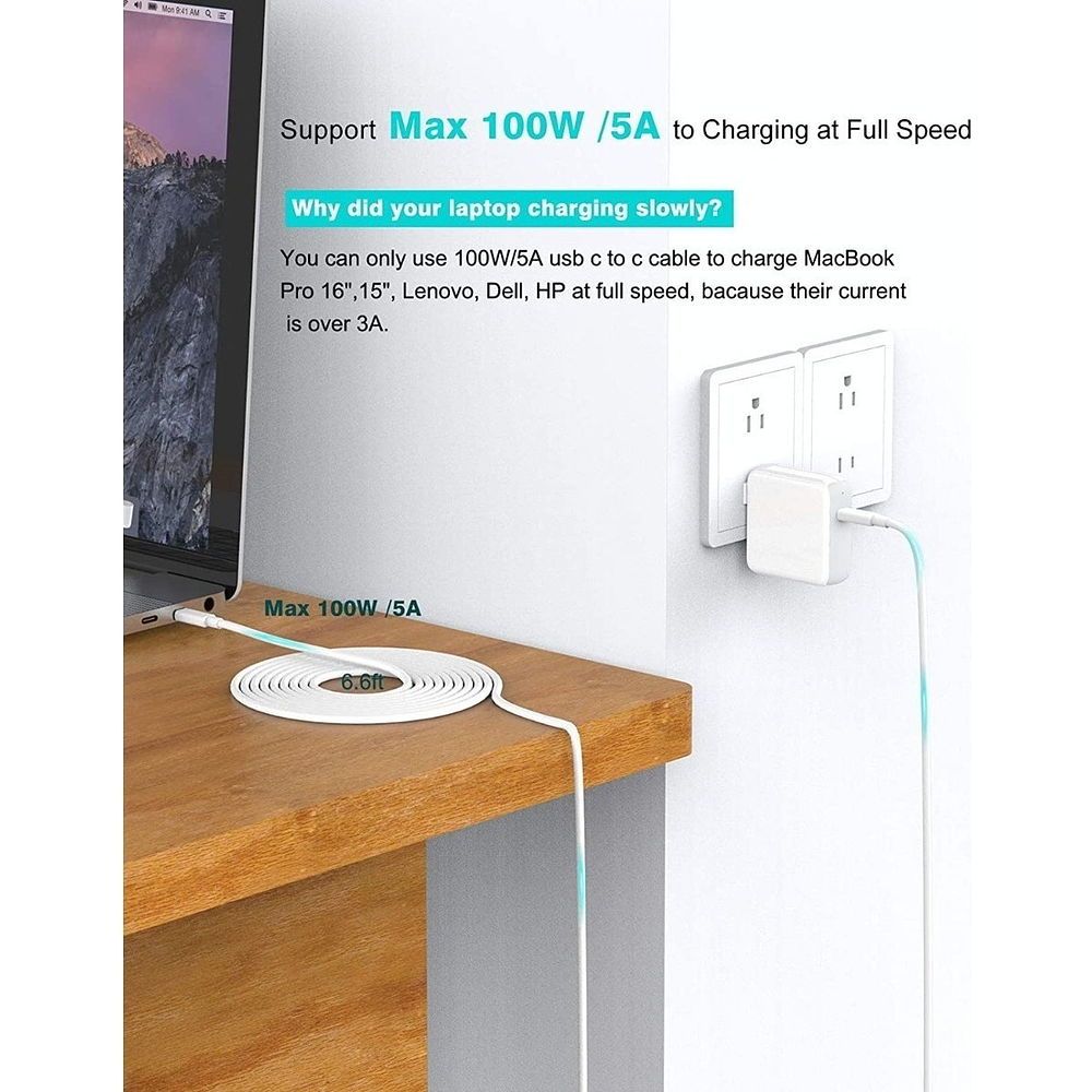 Cable Szpower Usb-c 100w 2m Para Ipad Pro 11 M5 A3357 A3358 7