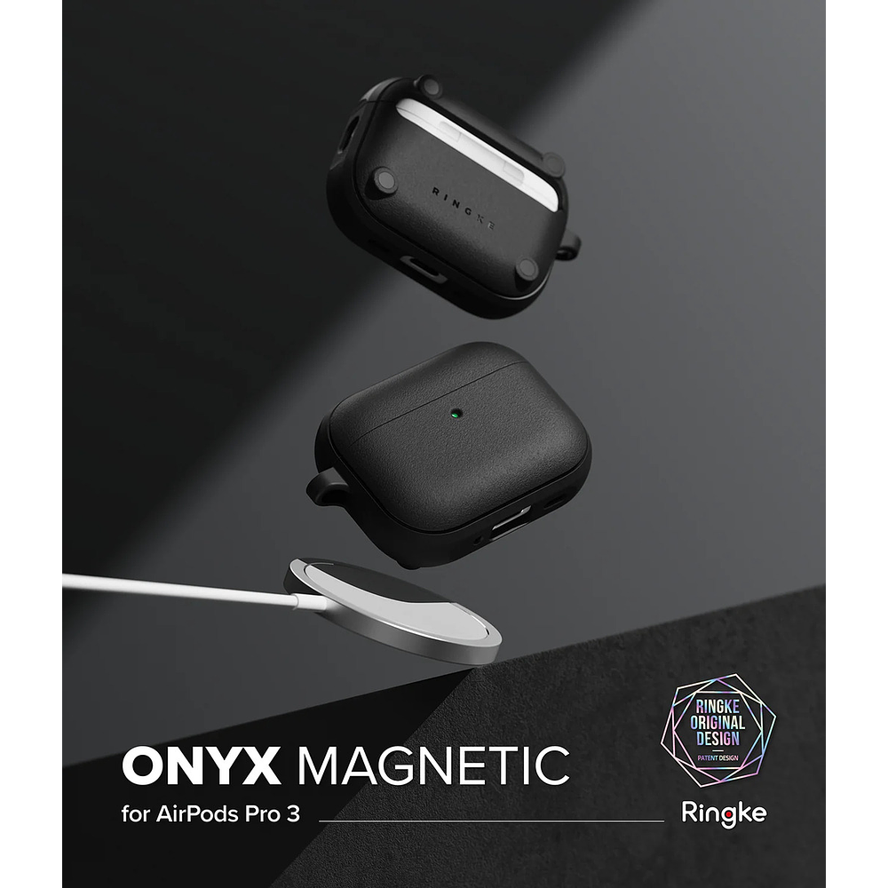 Case Ringke Onyx Magsafe Para Airpods Pro 3ra Gen (2025) Black 3