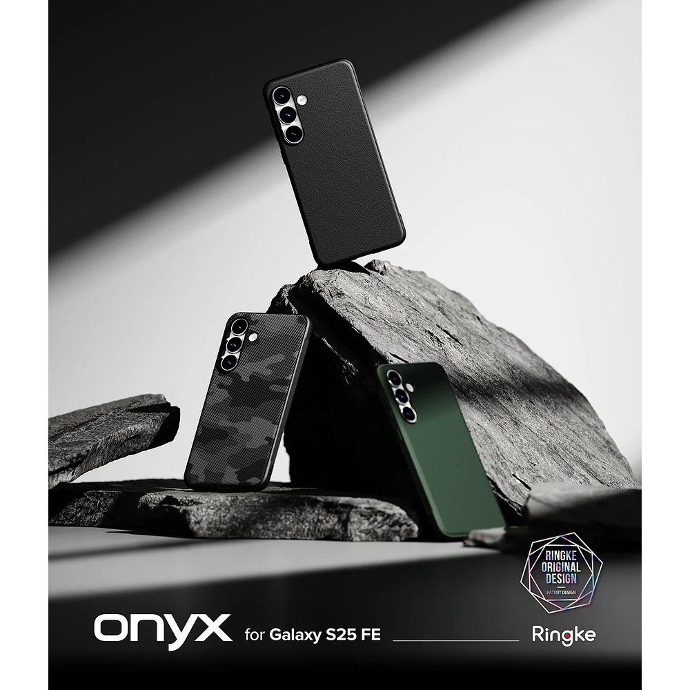 Case Delgado Ringke Onyx Para Galaxy S25 Fe 5g - Mate Black 4