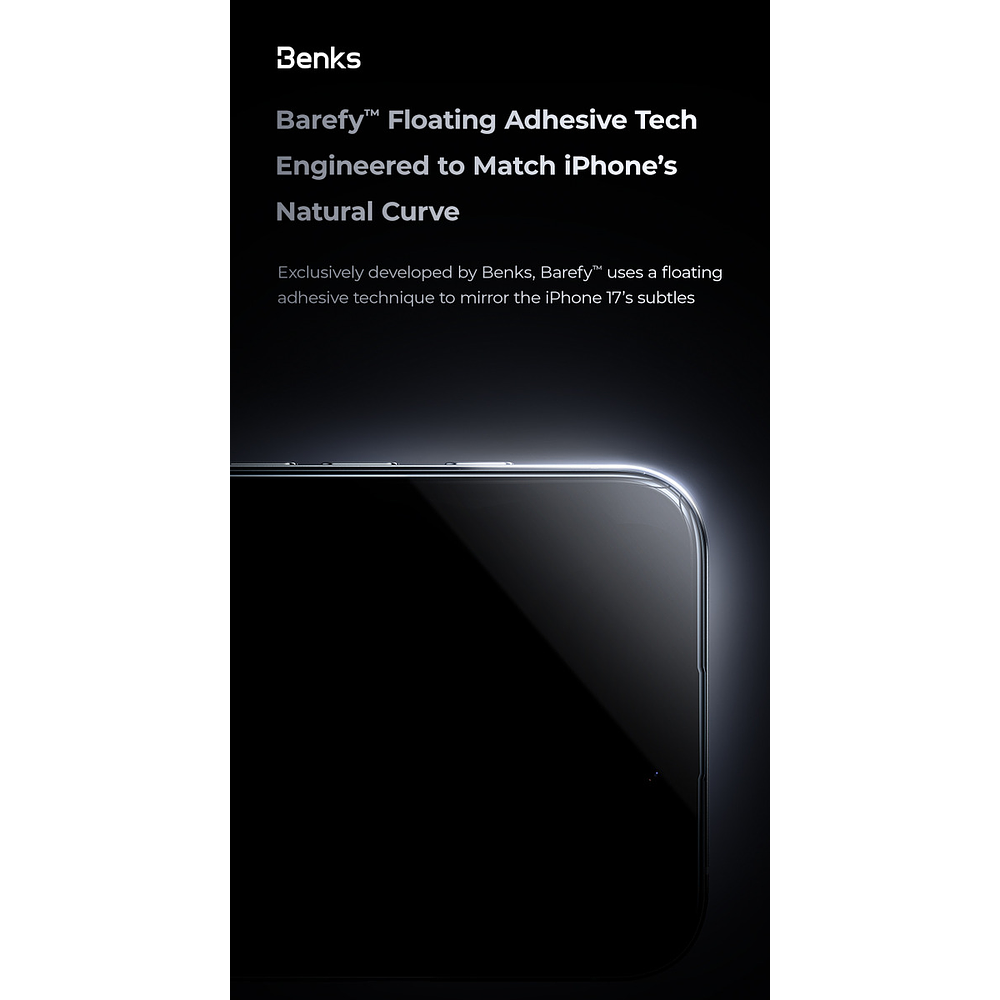 Mica Protector De Pantalla Benks Para Iphone 17 Normal 6.3 8