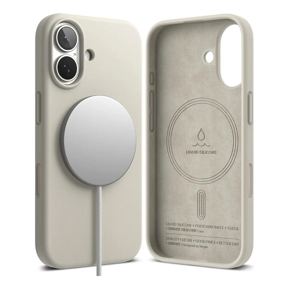 Case Ringke Silicone (mag) Para Iphone 17 Normal 6.3 Stone