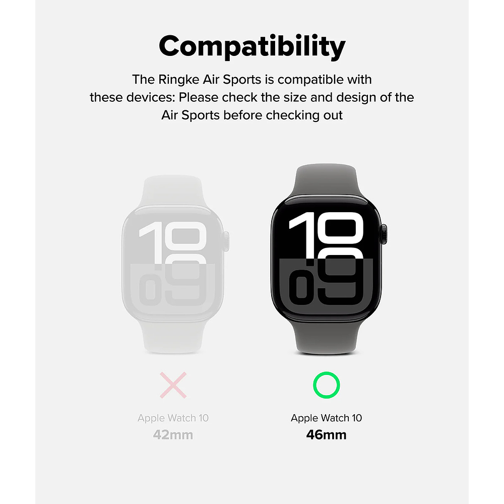 Case Ringke Air Sports Para Apple Watch Serie 11 46mm Black 7