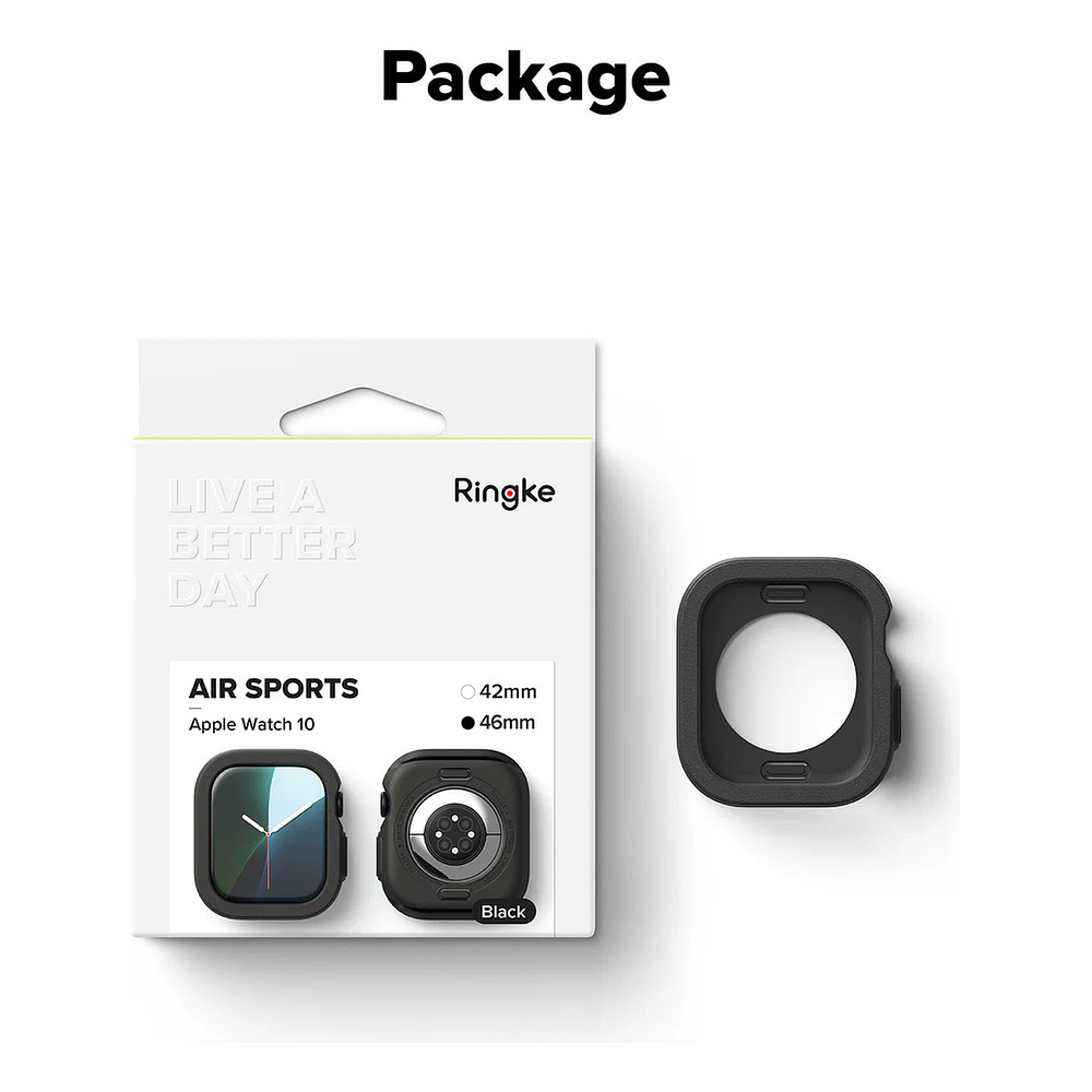 Case Ringke Air Sports Para Apple Watch Serie 11 46mm Black 8