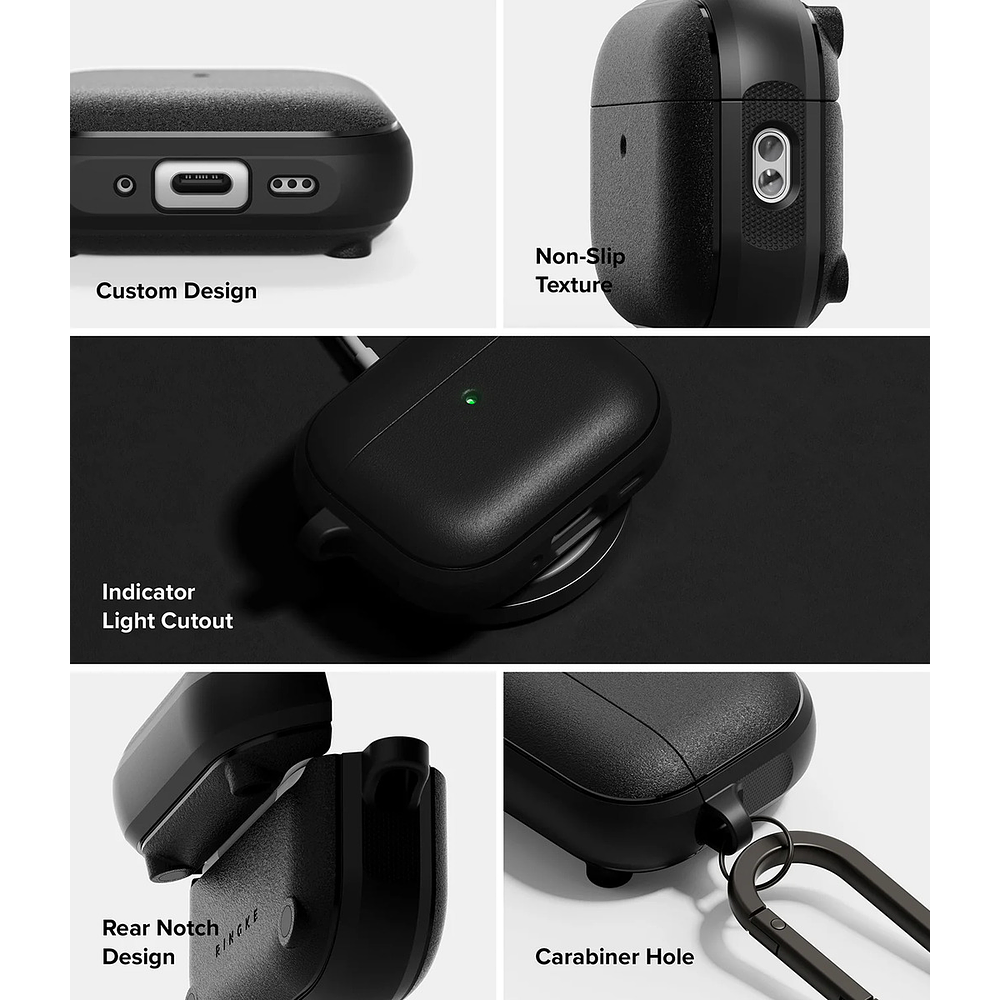 Case Ringke Onyx Magsafe Para Airpods Pro 3ra Gen (2025) Black 9