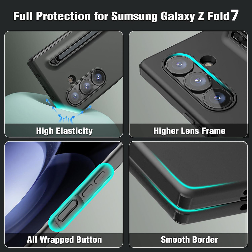 Funda Case + Lapiz Para Galaxy Z Fold7 Fold 7 + Stylus Black 7