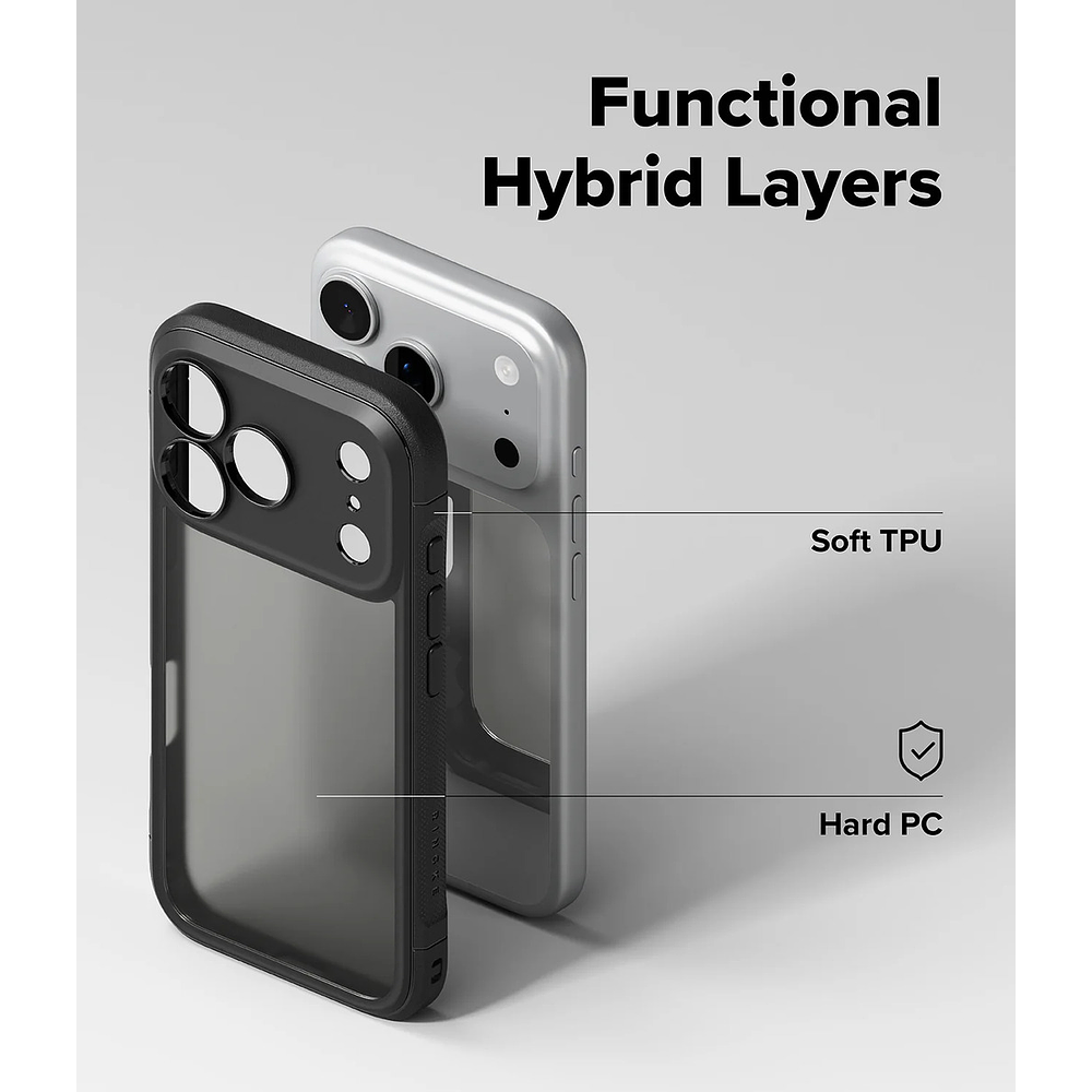 Case Ringke Fusion Bold Para Iphone 17 Pro Max 6.9 Smoke 3