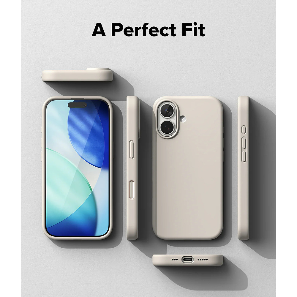 Case Ringke Silicone Magsafe Para Iphone 17 Normal 6.3 Stone 7