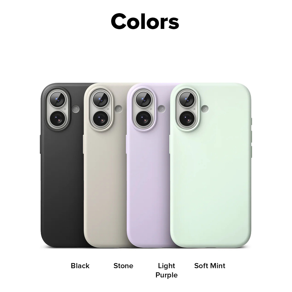 Case Ringke Silicone Magsafe Para Iphone 17 Normal 6.3 Stone 9