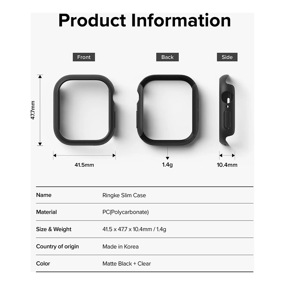 Case Ringke Slim 2-pack Para Apple Watch Serie 11 46mm 8