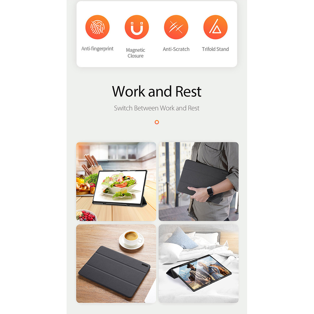 Case + Mica Dux Ducis Para Galaxy Tab S10 Ultra X920 (2024) 3