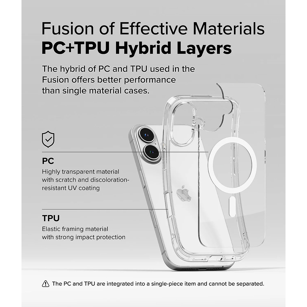 Case Ringke Fusion Clear Magsafe Para Iphone 16 Plus 6.7 6