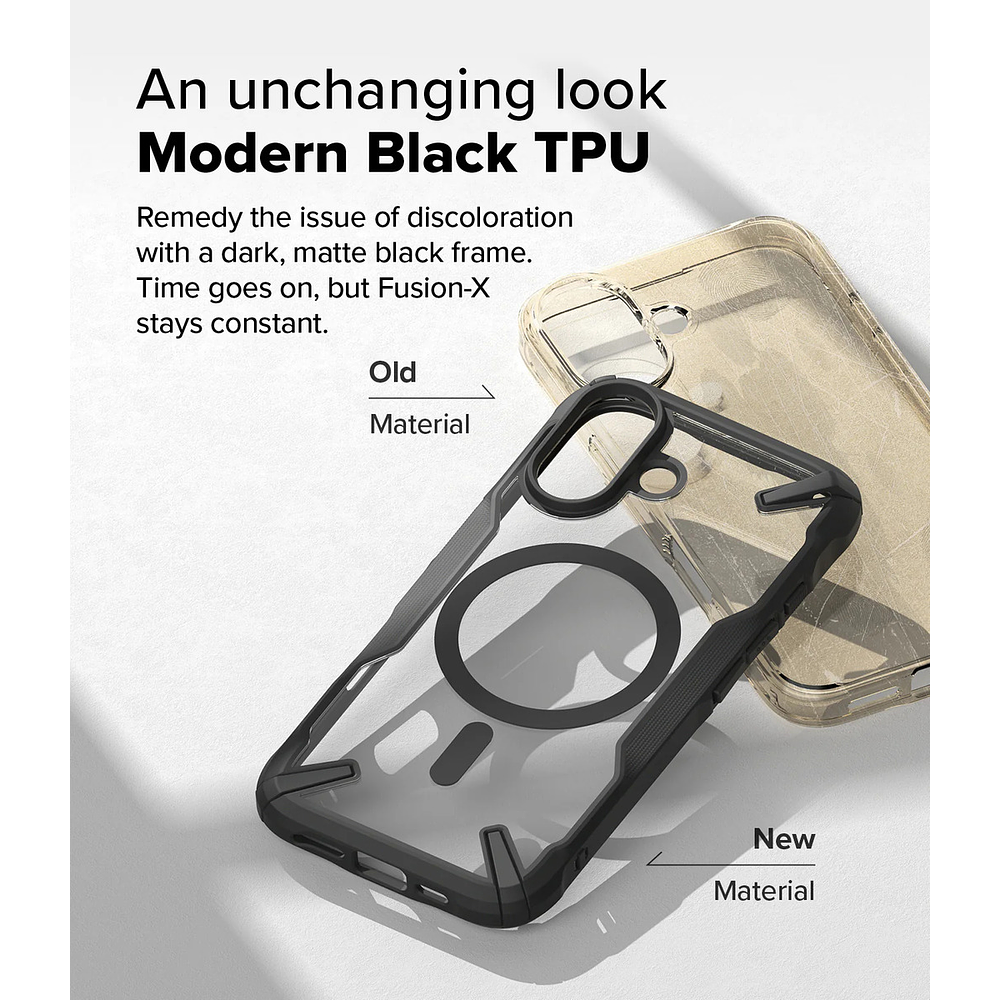 Case Ringke Fusion X Magsafe Para Iphone 16 Normal 6.1 Black  5