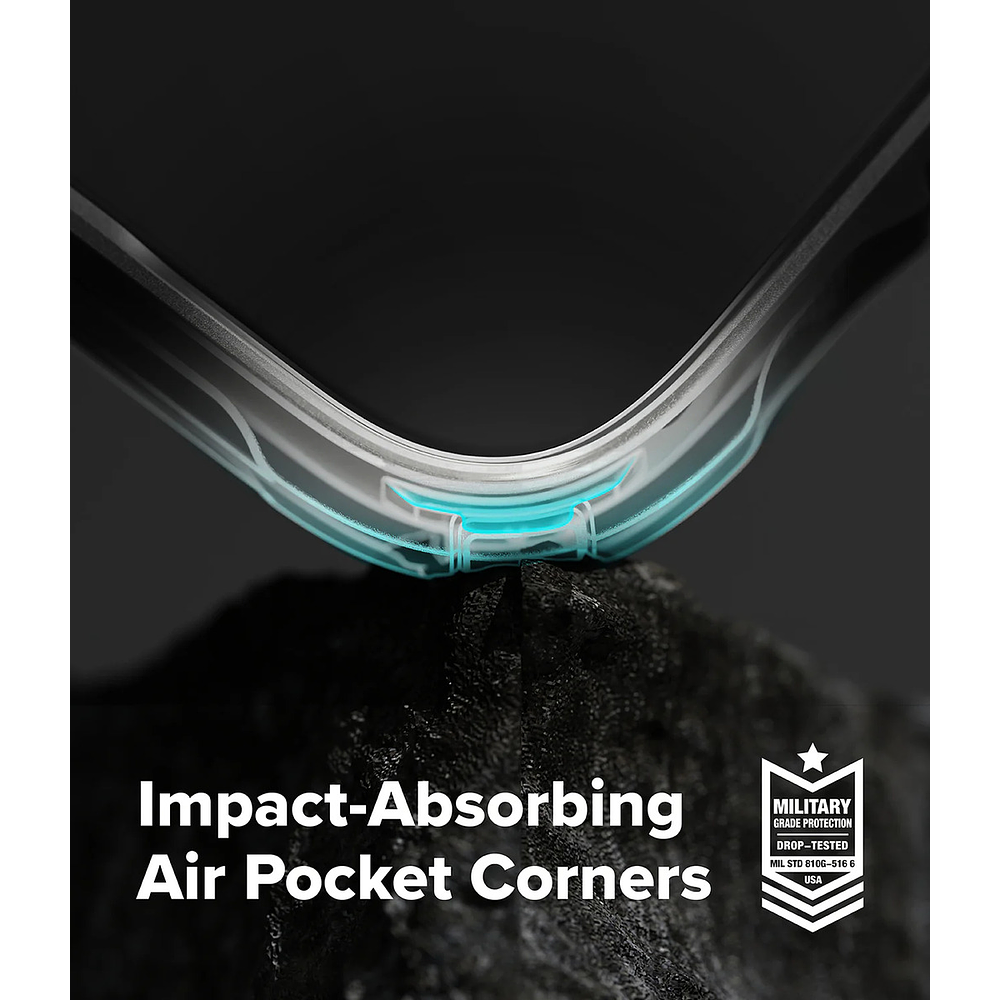 Case Ringke Fusion X Para Iphone 17 Air 6.5 Black Negro 2