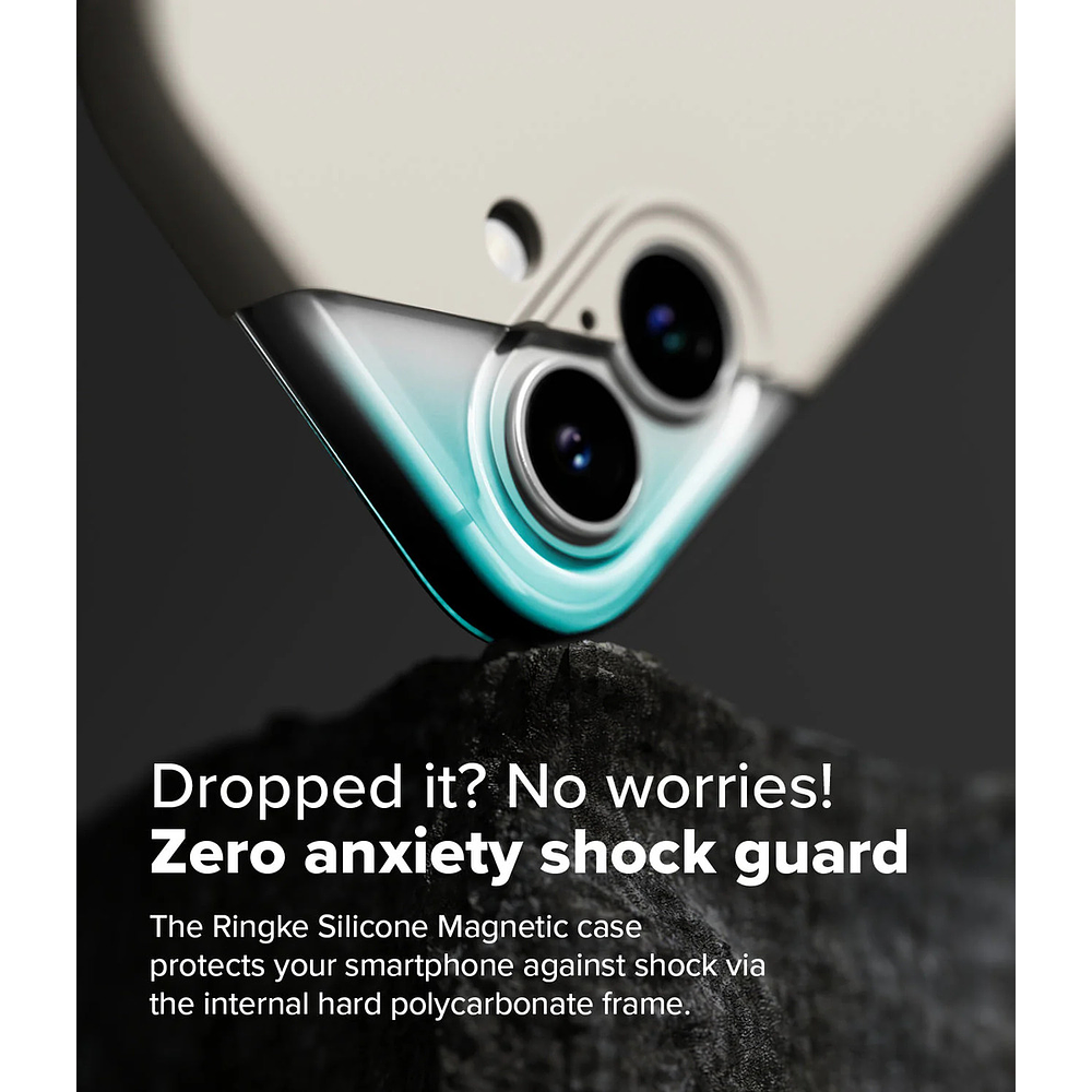 Case Ringke Silicone Magsafe Para Iphone 16 Plus 6.7 Stone 5