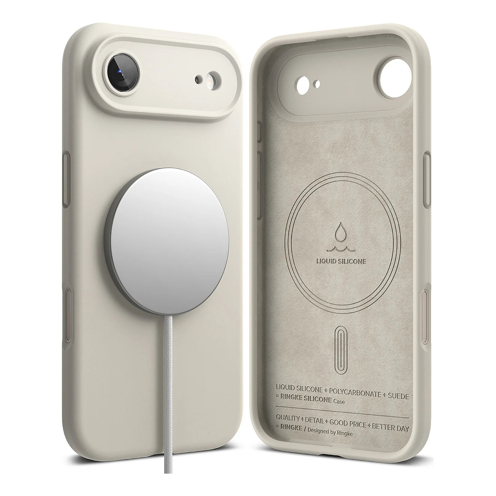 Case Ringke Silicone Magsafe Para Iphone 17 Air 6.5 Stone 1