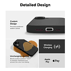 Case Ringke Silicone Magsafe Para Iphone 16 Plus 6.7 Negro 4