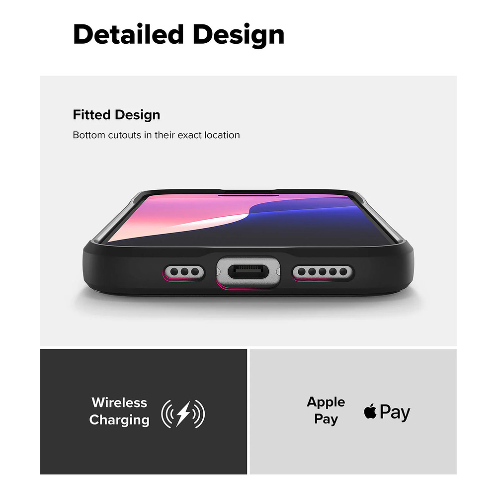 Case Delgado Mate Ringke Onyx Para Iphone 16 Plus 6.7 Negro 6