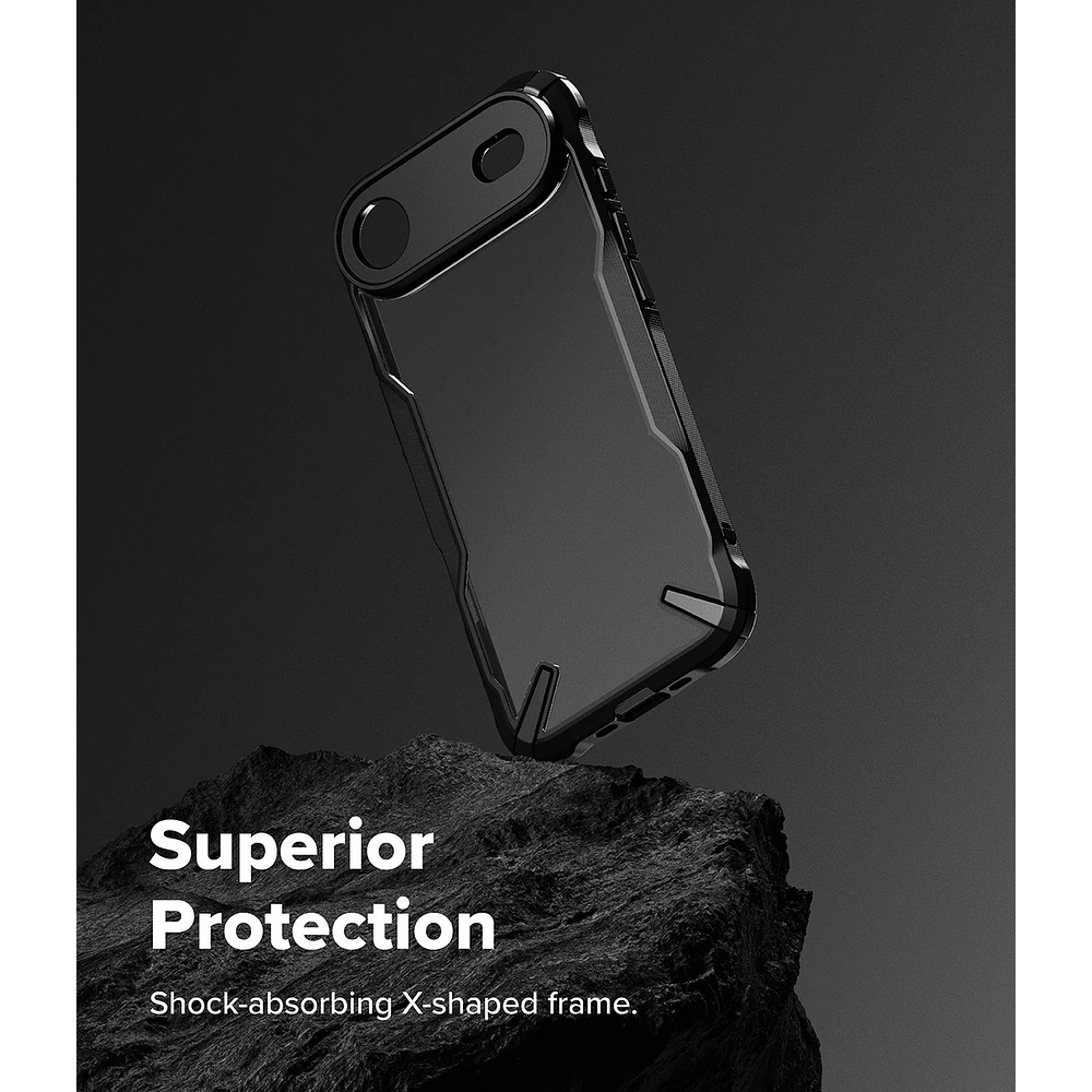 Case Ringke Fusion X Para Iphone 17 Air 6.5 Black Negro 3