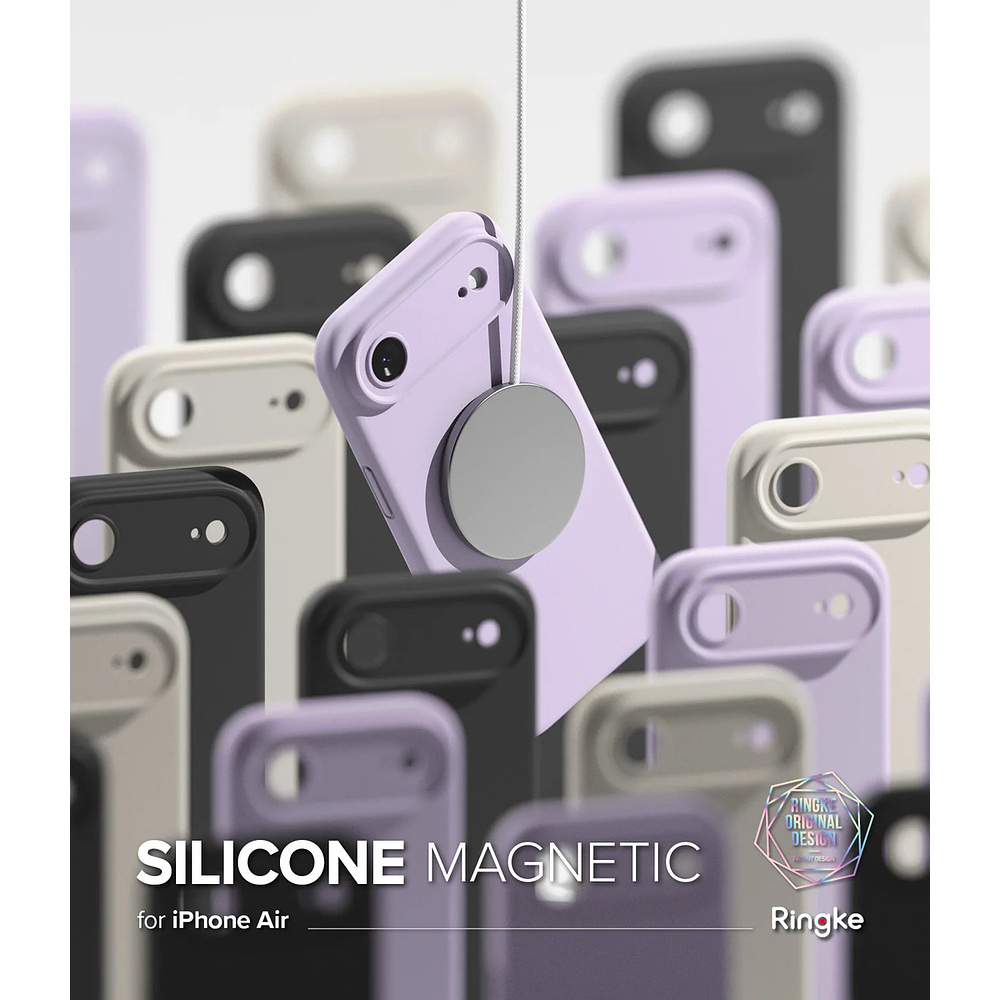 Case Ringke Silicone Magsafe Para Iphone 17 Air 6.5 Purple 5