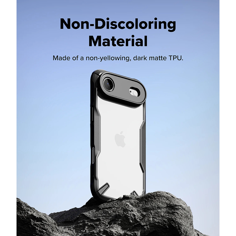 Case Ringke Fusion X Para Iphone 17 Air 6.5 Black Negro 4