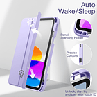 Case Para Ipad A16 Chip 11ma Gen A3354 A3355 A3356 (2025) Clear / Lila 3