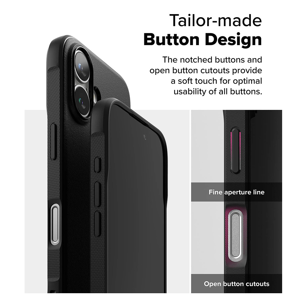 Case Delgado Mate Ringke Onyx Para Iphone 16 Plus 6.7 Negro 8