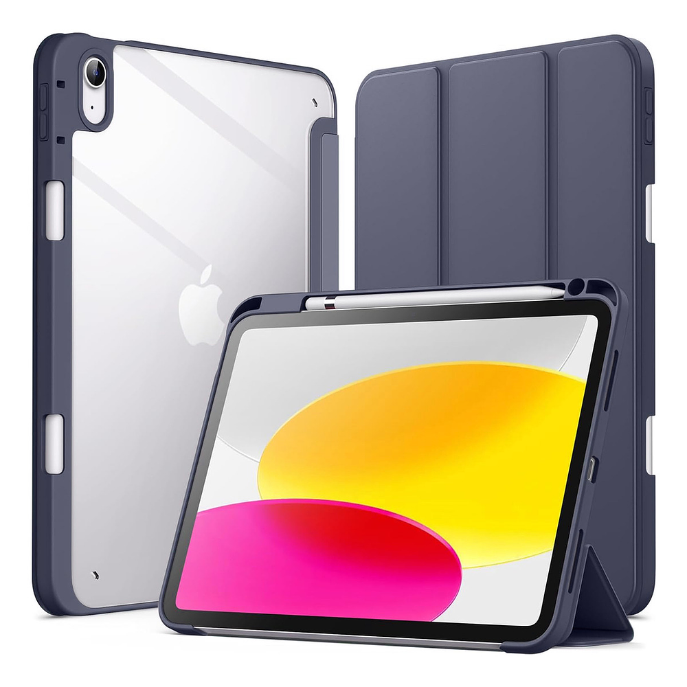 Case Para Ipad 10ma Gen (2022) A2696 A2757 Clear / Lavanda 1