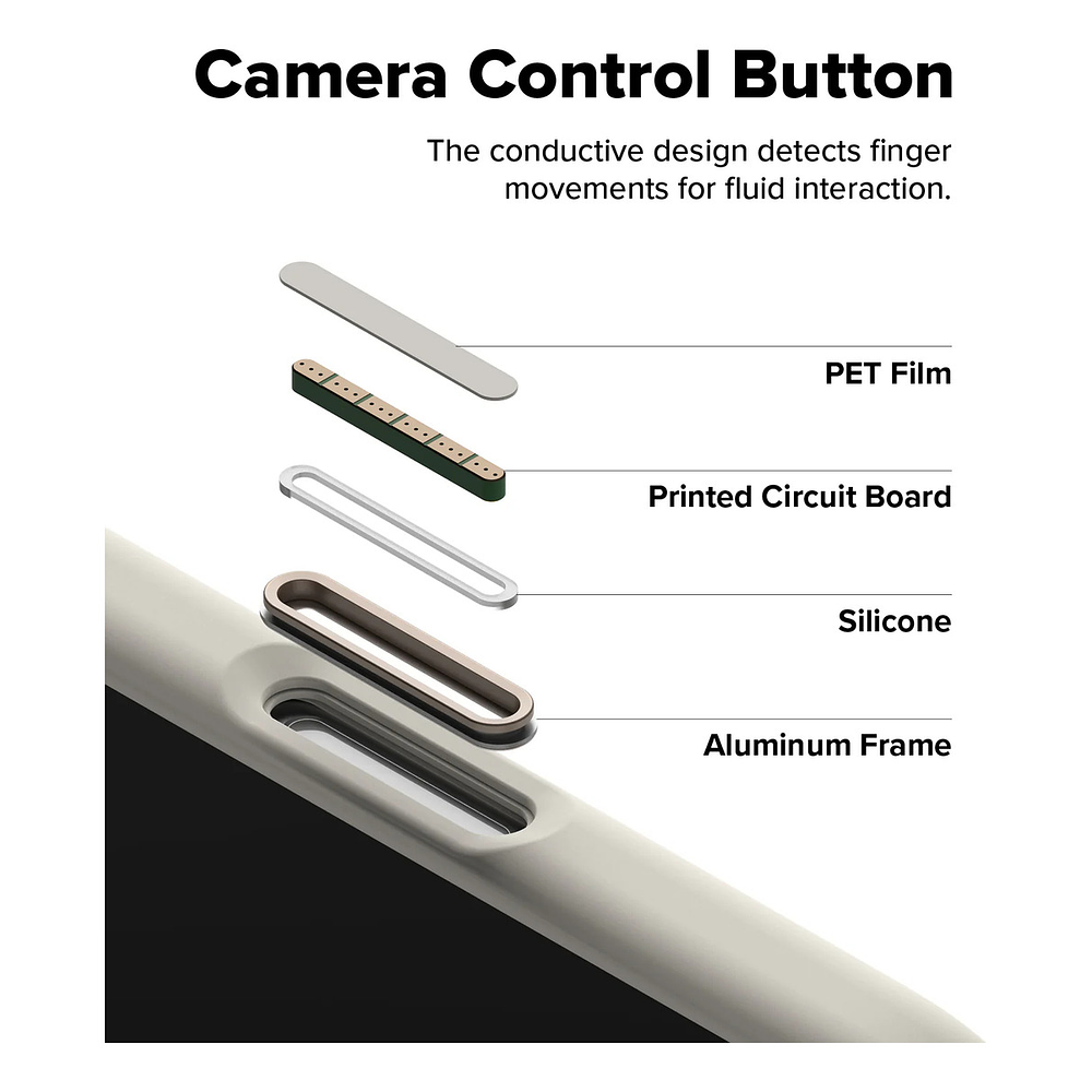 Case Ringke Silicone Magsafe Para Iphone 17 Air 6.5 Stone 3