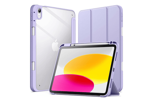 Case Para Ipad 10ma Gen (2022) A2696 A2757 Clear / Lila