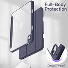 Case Para Ipad 10ma Gen (2022) A2696 A2757 Clear / Lavanda 2