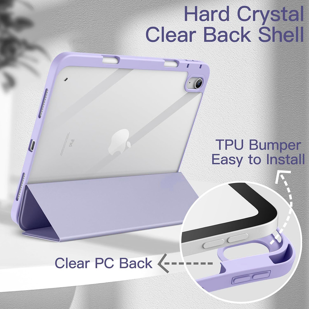 Case Para Ipad A16 Chip 11ma Gen A3354 A3355 A3356 (2025) Clear / Lila 5