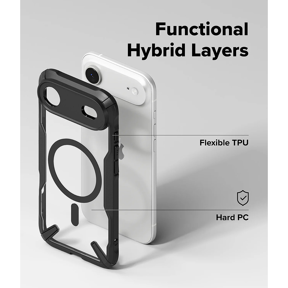 Case Ringke Fusion X Magsafe Para Iphone 17 Air 6.5 Black  8