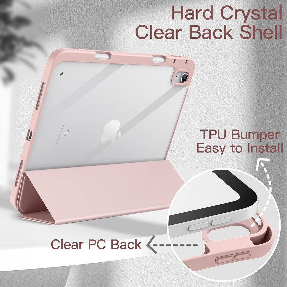 Case Para Ipad A16 Chip 11ma Gen A3354 A3355 A3356 (2025) Clear / Rose 5