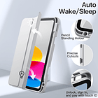 Case Para Ipad 10ma Gen (2022) A2696 A2757 Clear / Gris 5