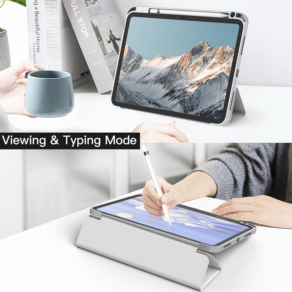 Case Para Ipad 10ma Gen (2022) A2696 A2757 Clear / Gris 6