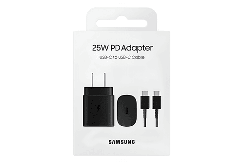 Samsung Cargador de Pared 25watts Para Galaxy Z Flip7 Fold7 Negro