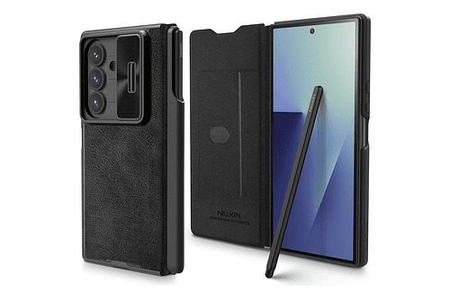 Case Nillkin Para Galaxy Z Fold 7 Fold7 Con Portalapiz Negro