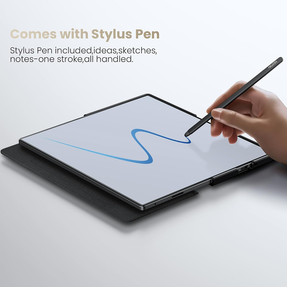 Case Nillkin Para Galaxy Z Fold 7 Fold7 Con Portalapiz Negro 3